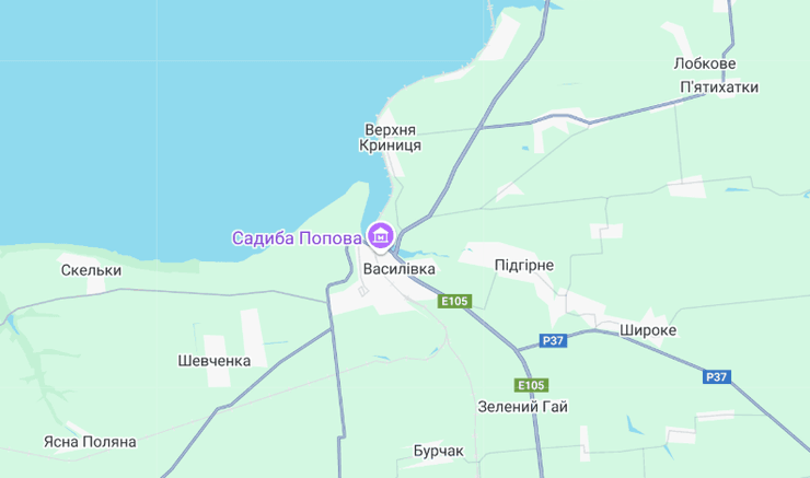 Василівка на мапі