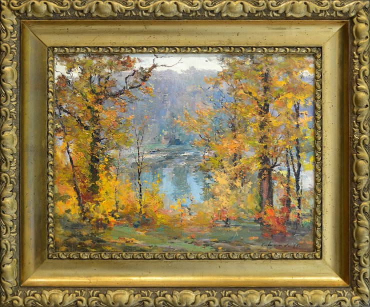 Шишко Сергей "В парке Голосеево", 1975 холст, масло 46 x 60 см Эстимейт: 25 000 — 30 000 $ Стартовая цена: 15 000 $