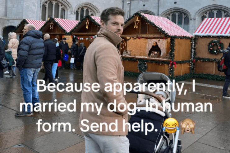 Собака в виде человека, тренд, тренды в TikTok, собака в образе человека, ИИ, ChatGPT, вышла замуж за собаку, собака похожа на мужа