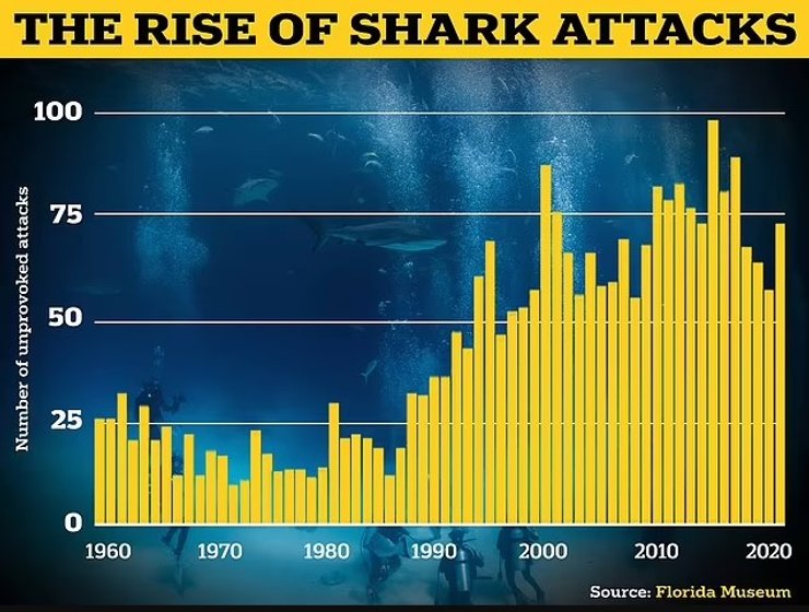 нападения акул графика