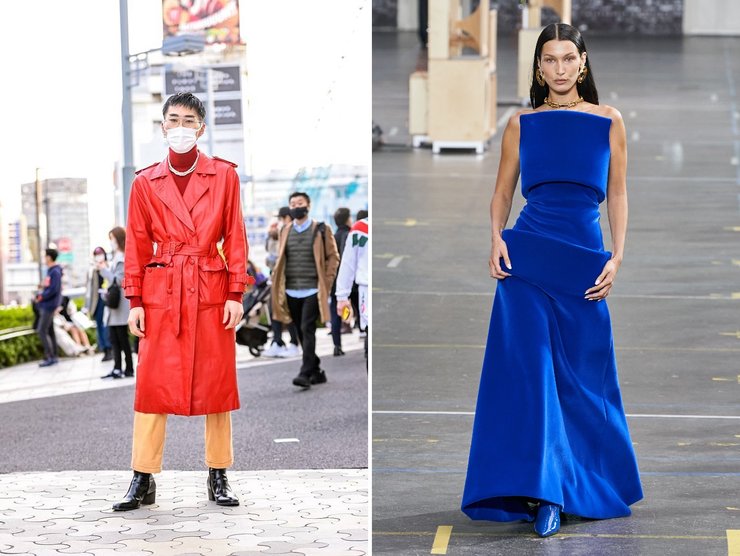 Тренд осени, яркие цвета, насыщенные цвета