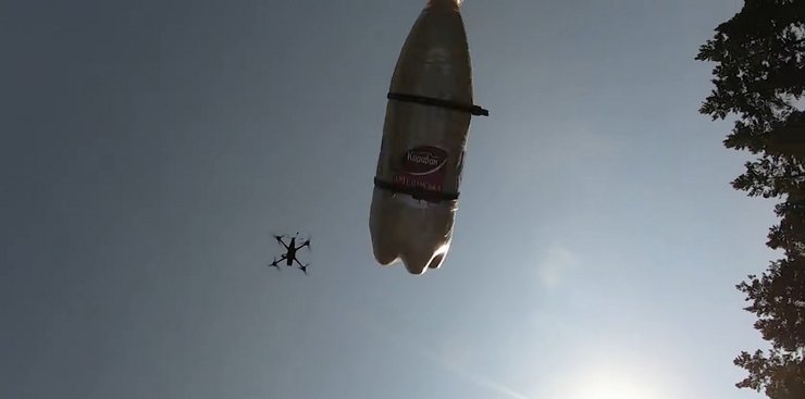 тренировка дрон, сброс с дрона