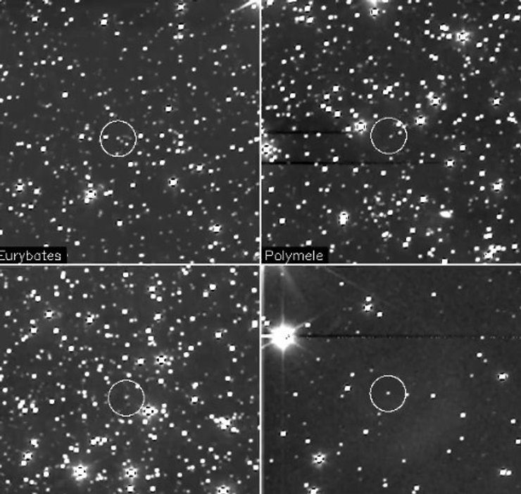 троянські астероїди, Левк, Орус, Еврібат, Полімель, Юпітер