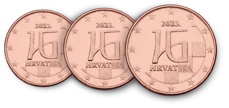 Ховатські монети-євроценти з глаголичними літерами