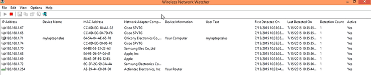 wi-fi, Wireless Network Watcher, программа для wi-fi