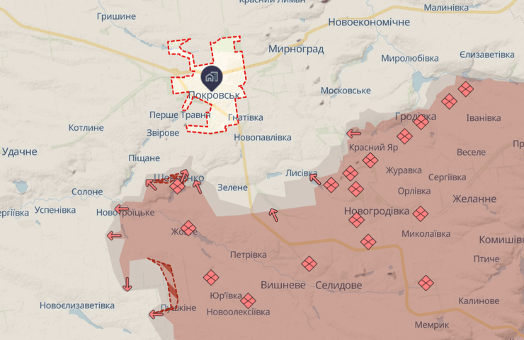 ситуація на фронті, Покровський напрямок