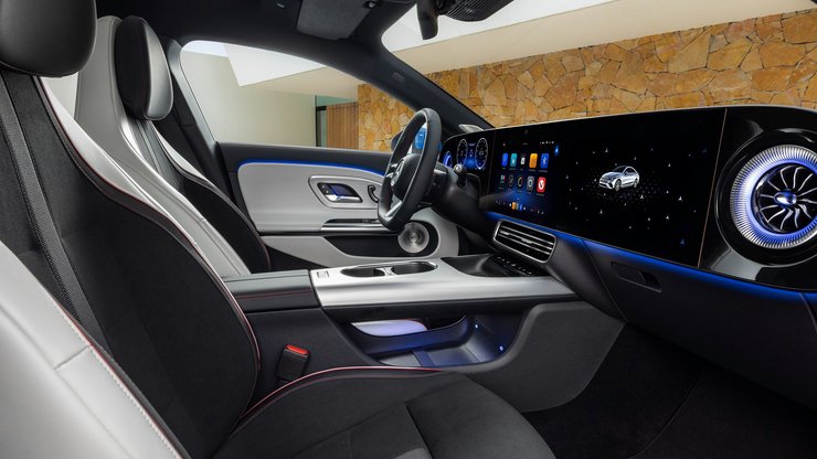 салон Mercedes CLA, новый Mercedes CLA, электромобиль Mercedes, Mercedes CLA 2025, Mercedes CLA 2025