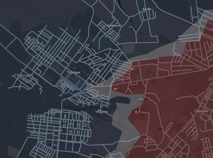 Бои в Торецке, фото