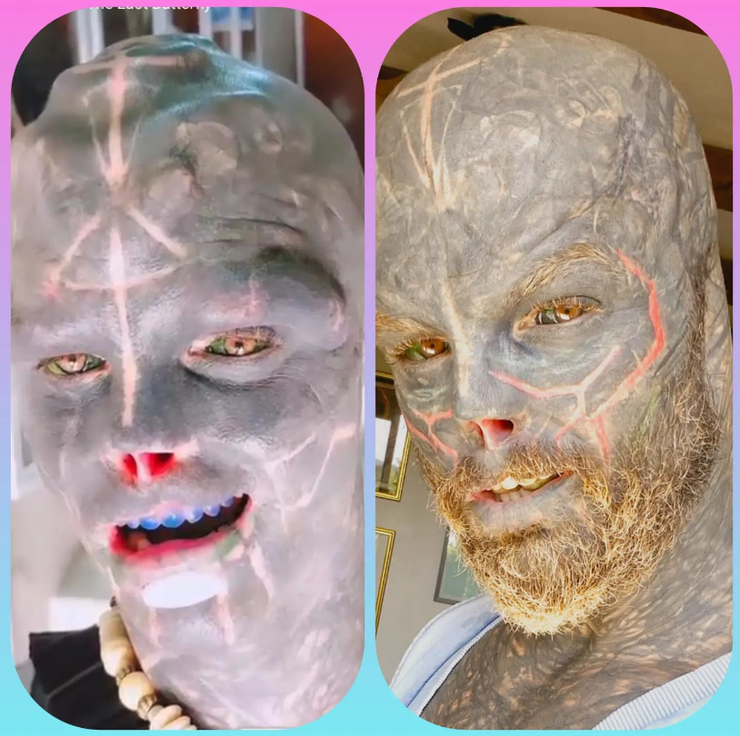 Француз Ентоні Лоффредо став прибульцем, чоловік зробив з себе інопланетянина, трансформація зовнішності, краса