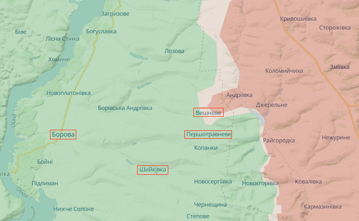 Бои за Купянск, Купянское направление, битва за Купянск, Купянск, Боров, Харьковская область, карта боевых действий