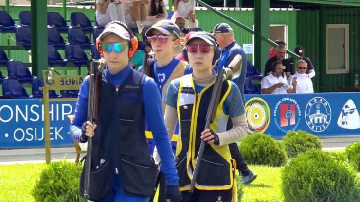 Представительницы Украины на чемпионате Европы по стендовой стрельбе