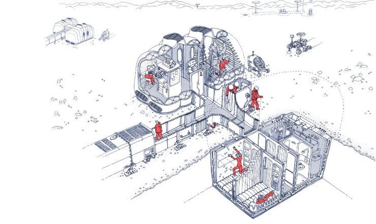 Проект марсианского дома. Фото: Hugh Broughton Architects/Pearce+