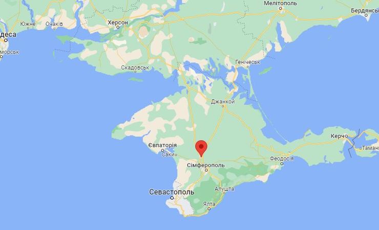 гвардейское, крым, карта