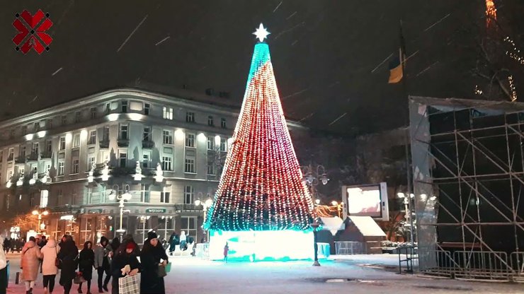 елка, Ивано-Франковск, елка в Ивано-Франковске