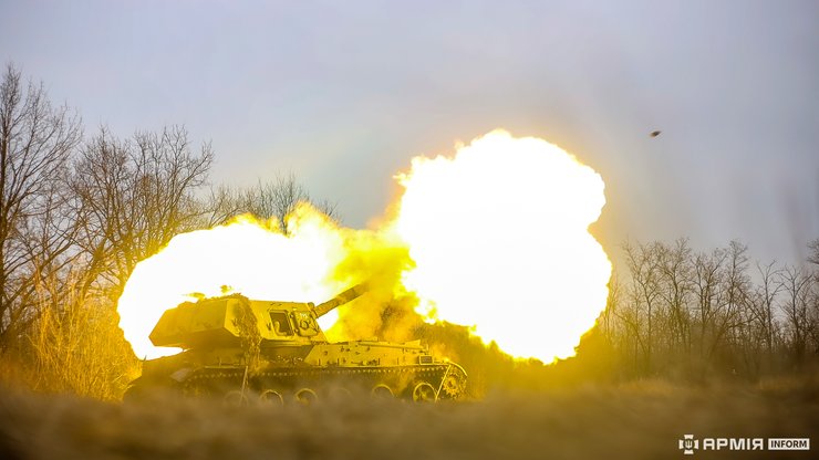 САУ "Акация" продолжает уничтожать оккупантов советской артустановкой