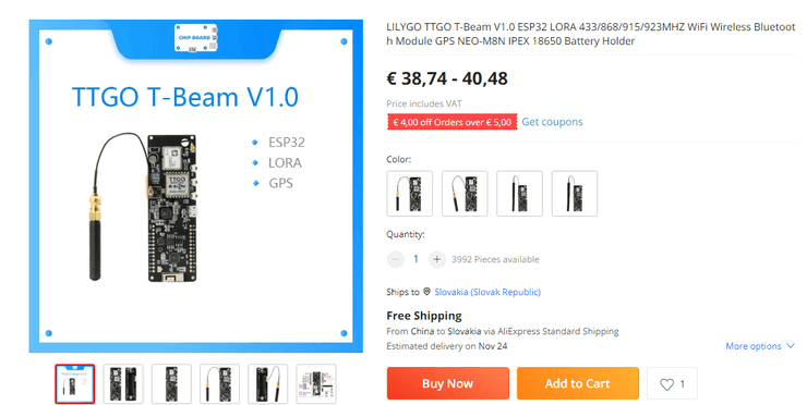 TTGO T-Beam, розумний модуль