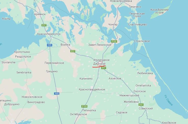 Джанкой, карта