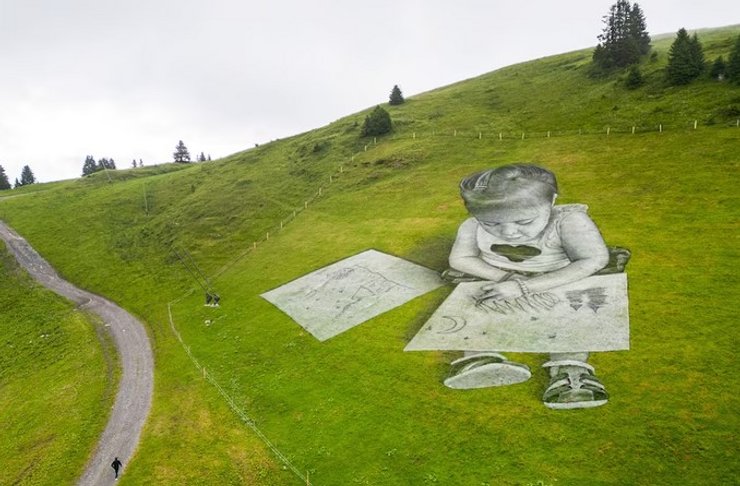 картина, Альпи, SAYPE, художник