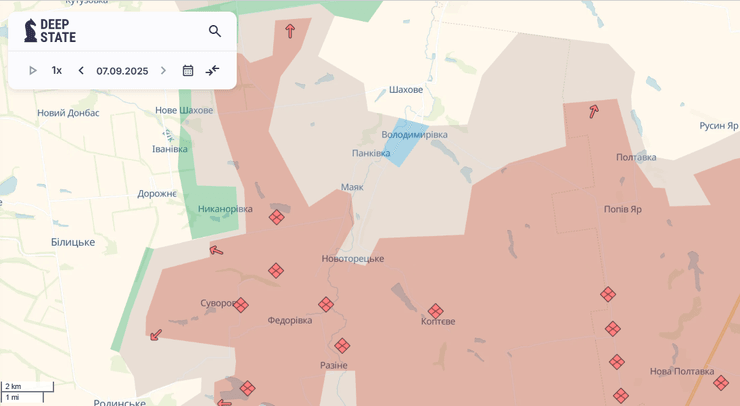 Новоторецьке карта