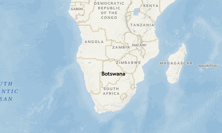 карта юга африки