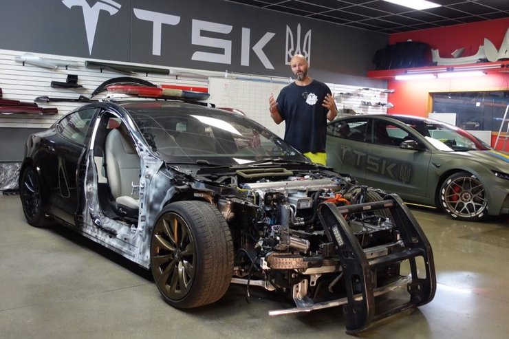 полицейская тесла, Tesla Model S, Tesla Model S Plaid, полицейская Tesla, Tesla Model S Plaid