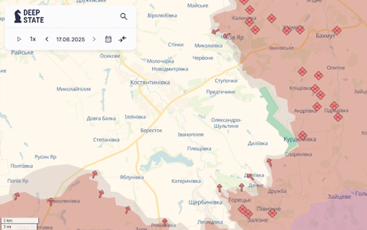 ситуация возле Константиновки