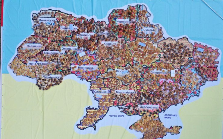 На Житомирщине составили карту Украины из 1500 пирожков