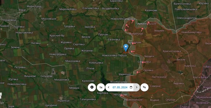 Бои на Донбассе, Новопокровское, Авдеевское направление, 7 мая