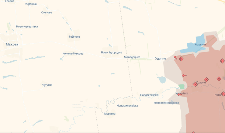 Дніпропетровська область, ситуація в Дніпропетровській області, Донецька область, наступ ЗС РФ, DeepState