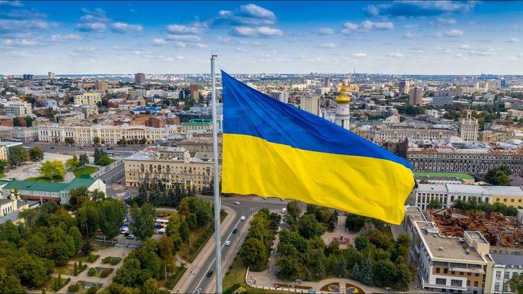 Український прапор над Харковом