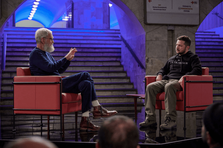 Девід Леттерман та Володимир Зеленський