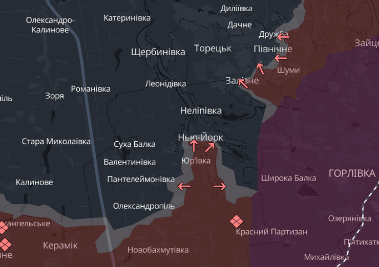 Карта боевых действий