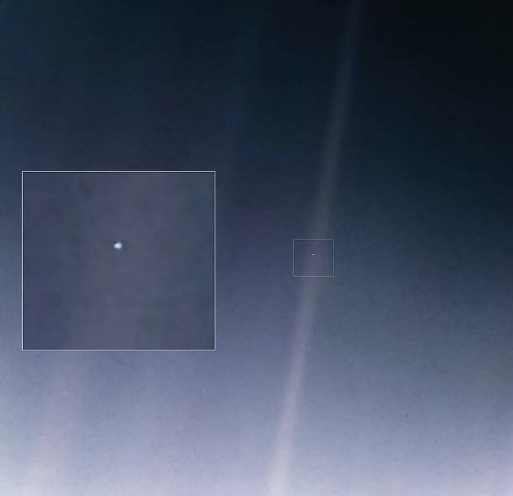 Земля Вояджер 1 Pale Blue Dot