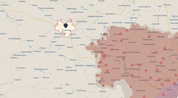 покровський напрямок, донецька область