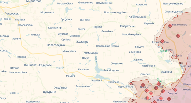 Карта боевых действий