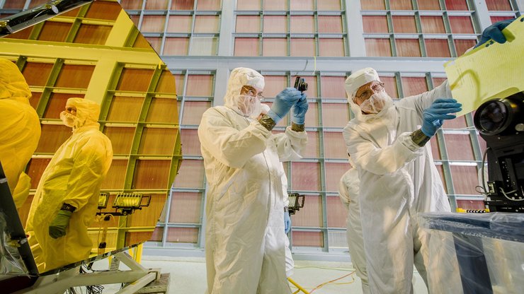 Джеймс Уэбб, зеркала, ученые, фото