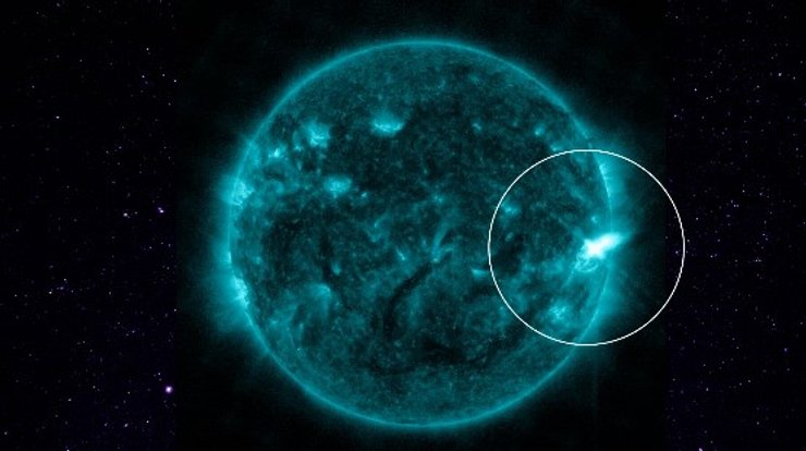 вспышка Солнце