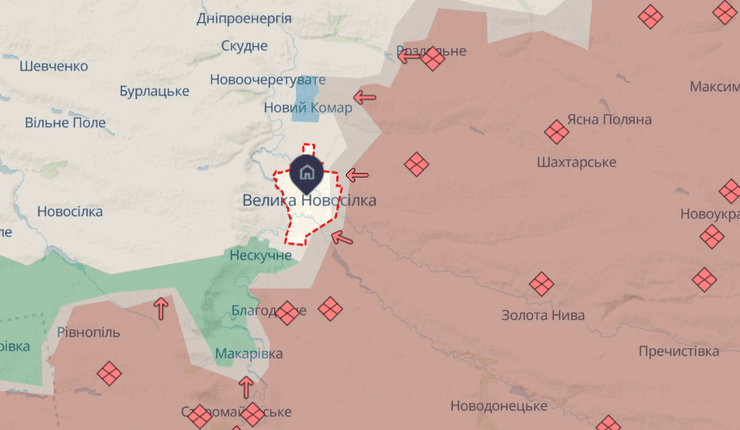 ВС РФ пытаются захватить Великую Новоселку