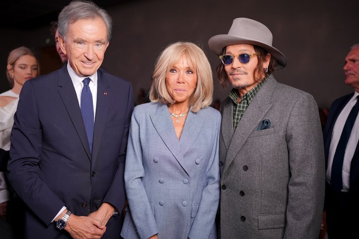 джонни депп брижит макрон бернар арно