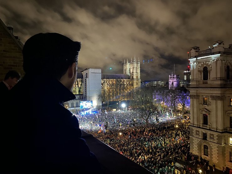 brexit, празднование brexit, лондон, фото
