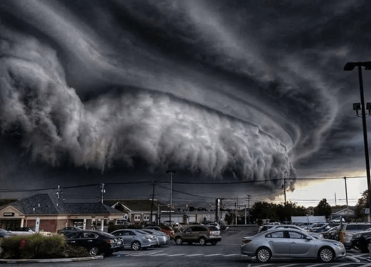 Шельфовое облако, облако, погодное явление, погода, небо, дождь, удивительное зрелище,