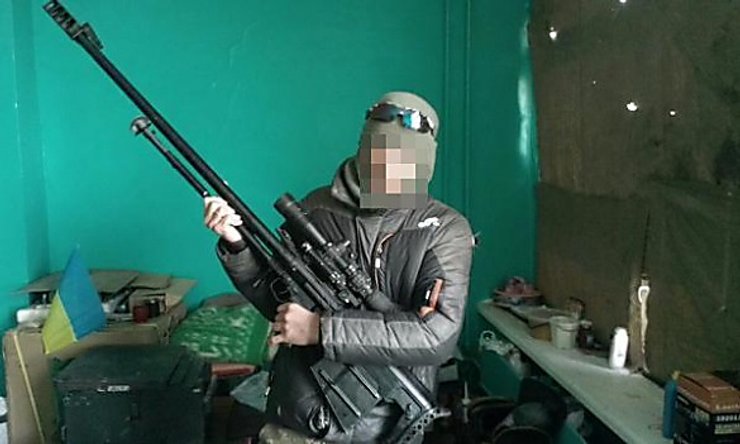 Антиматериальная снайперская винтовка АСВК, отобранная "киборгами" у боевиков на Донбасса