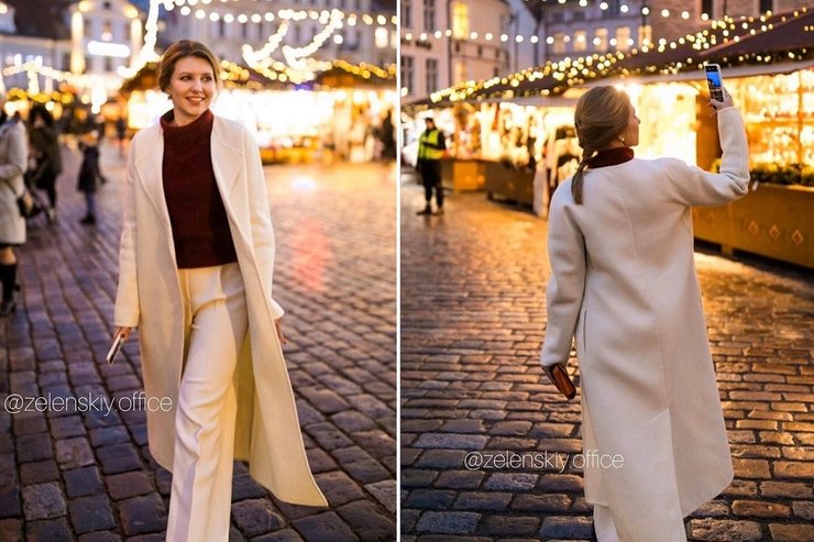 елена зеленская, таллинн, рождественский базар