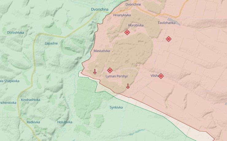 Сватовское направление, война, бои, карта