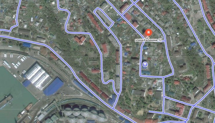 Место удара в порту Туапсе