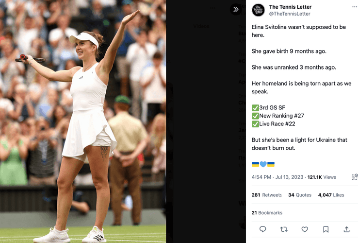 Элина Свитолина остановилась в шаге от финала