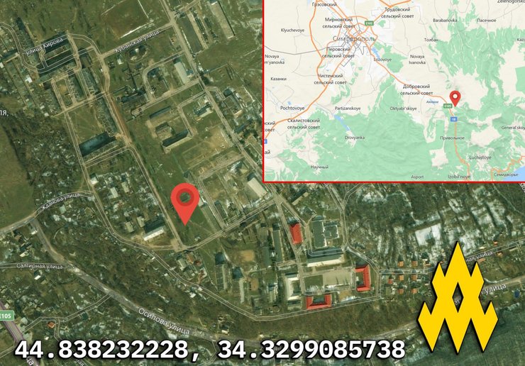 Карта з координами, Крим, 126 окрема бригада берегової оборони