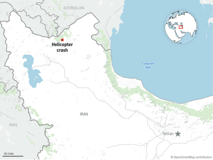президент ирана погиб карта