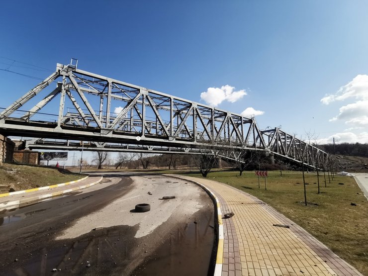 мост в Стоянке, трасса М-06, Киев-Чоп, мост в Ирпене, мост через Ирпень, разрушенные мосты