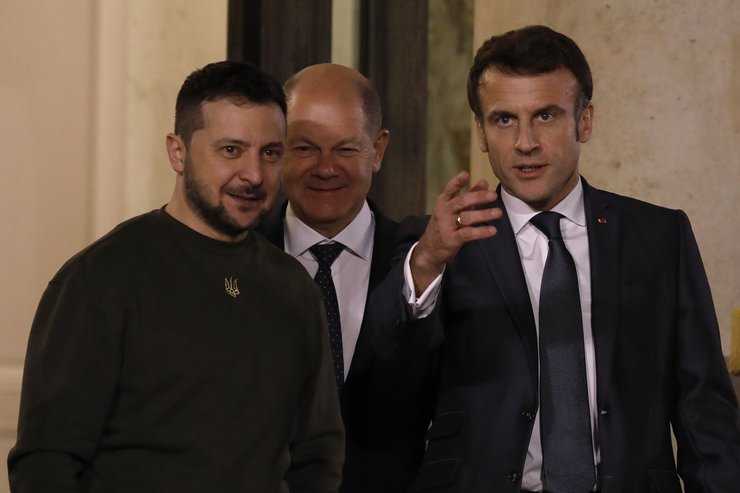 шольц, макрон, зеленський, германія, франція, україна